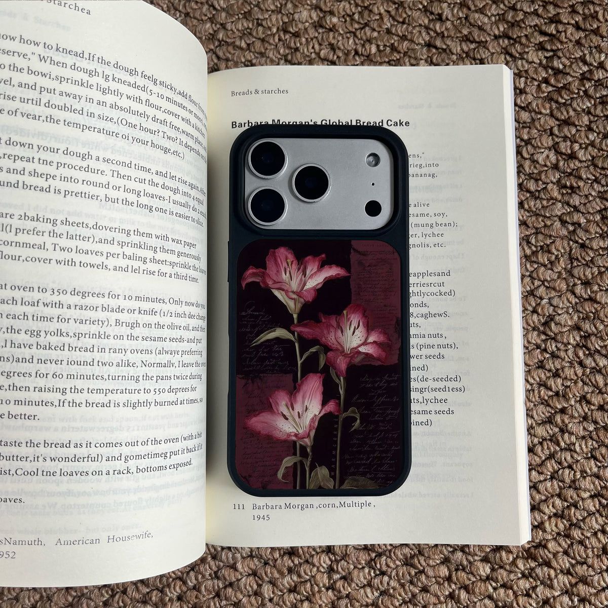 Lilies Midnight Garden iPhone Case